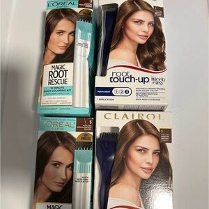 New in box 4 dark brown root touch up hair color clariol L’Oréal lot